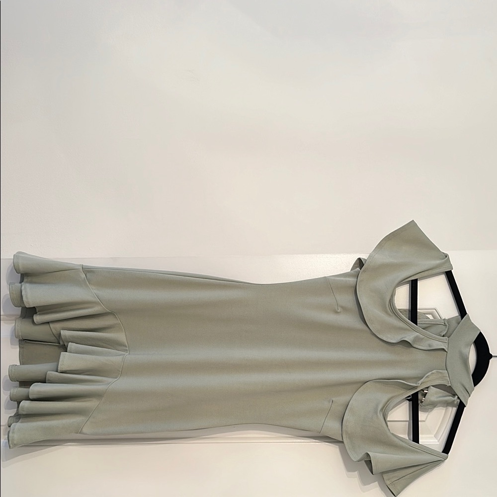 Missguided Sage Ruffle Midi Dress